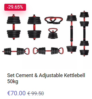 Set Cement & Adjustable Kettlebell 50kg
